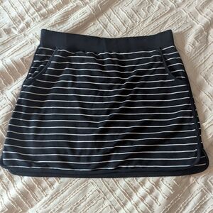 D & Co Black Skirt Stripes Large Golf Tennis QVC Pickleball